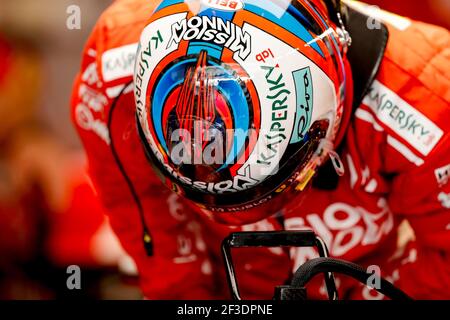 RÄIKKÖNEN Kimi (FIN), Scuderia Ferrari SF71H, Portraithelm, Kasque, während der Formel 1 Weltmeisterschaft 2018, Abu Dhabi Grand Prix vom 22. Bis 25. November in Yas Marina - Foto DPPI Stockfoto