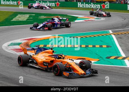 14 ALONSO Fernando (Spa), McLaren Renault MCL33, Aktion während 2018 Formel 1 FIA Weltmeisterschaft, Italien Grand Prix, in Monza von august 30 bis september 2 - Foto Florent Gooden / DPPI Stockfoto