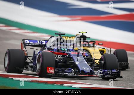 28 HARTLEY Brendon (nzl), Scuderia Toro Rosso Honda STR13, Aktion während der Formel-1-Weltmeisterschaft 2018, großer Preis der Vereinigten Staaten von Amerika vom 18. Bis 21. oktober in Austin, Texas, USA - Foto Florent Gooden / DPPI Stockfoto