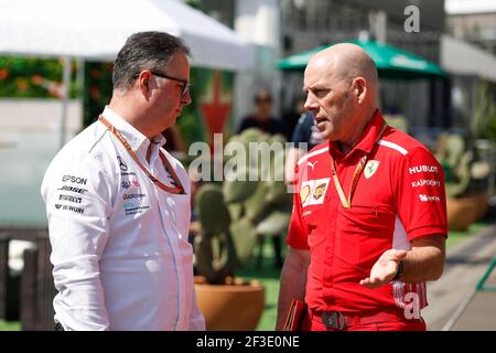 MEADOWS Ron, Sporting Director Mercedes AMG F1 Petronas GP, CLEAR Jock (gbr), Head of Engineering & Performance Engineer der Scuderia Ferrari, Portrait während der Formel 1 Weltmeisterschaft 2018, Mexico Grand Prix vom 25. Bis 28. oktober in Mexiko - Foto Florent Gooden / DPPI Stockfoto