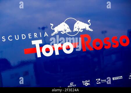 Scuderia Toro Rosso Logo während der Formel 1 Wintertests 2018 in Barcelona, Spanien von Februar 26 bis März 01 - Foto Florent Gooden / DPPI Stockfoto