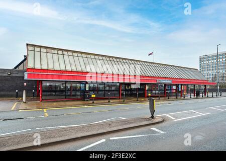 Bahnhof in Crewe Cheshire UK Stockfoto