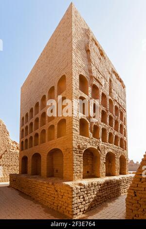 Gaochang. Palace Area Remains ist der Ort einer alten Oasenstadt am nördlichen Rand der unwirtlichen Taklamakan Wüste in Xinjiang, China gebaut. Stockfoto