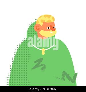 Mann Hipster mit Bart und Schnurrbart Vektor Stock Vektor