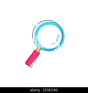Lupe Symbol Cartoon flache Vektor-Zeichen Stock Vektor