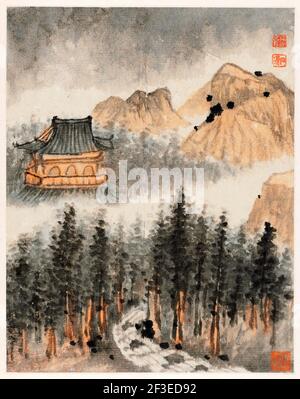 Erinnerungen an den Fluss Qinhuai von Shitao 1642-1707 Stockfoto