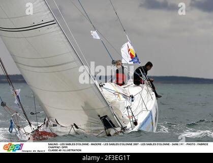 SEGELN - LES SABLES D'OLONNE - MADERE - LES SABLES D'OLONNE 2007 - LES SABLES D'OLONNE - 24/06/2007 - FOTO : FABRICE CHAPPAZ / DPPI CLASSE 40 / ILLUSTRATION Stockfoto