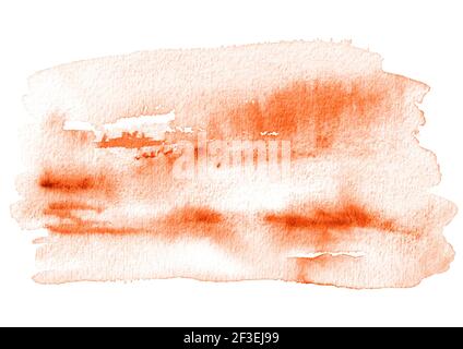 Orange watercolor  background. Hand drawn texture Stockfoto