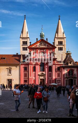 St. George's Basilica in Prag, Tschechische Republik Stockfoto