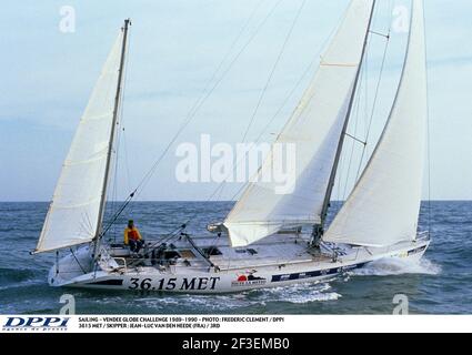 SEGELN - VENDEE GLOBE CHALLENGE 1989-1990 - FOTO : FREDERIC CLEMENT / DPPI 3615 MET / SKIPPER : JEAN-LUC VAN DEN HEEDE (FRA) / 3RD Stockfoto