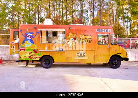 Lynwood Brewing Concern (LBC) in Raleigh, NC. Lokale Craft Brauerei mit einer großen Auswahl an Bieren, Ales und Stouts. Verbunden mit Lynwood Grill. Stockfoto