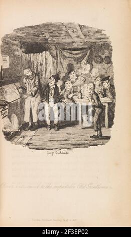 Oliver Twist Or, The Parish Boy's Progress von Charles Dickens. Erste Auflage , 1838. Private Sammlung. Stockfoto