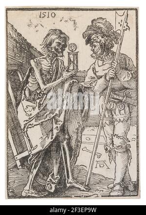 Tod und Lansquenet, 1510. Private Sammlung. Stockfoto