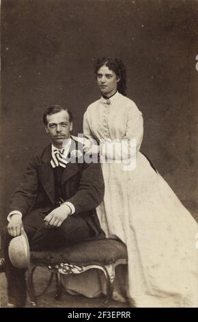 Großherzog Alexander Alexandrowitsch von Russland und Fürstin Dagmar von Dänemark, 1866. Private Sammlung. Stockfoto