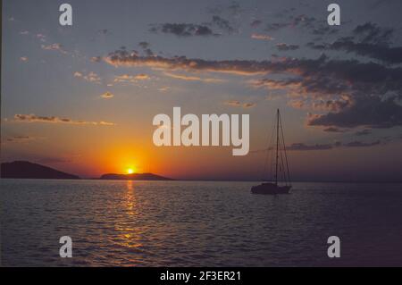 Sonnenuntergang über dem Marmarameer Türkei Stockfoto