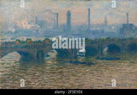 Le Pont de Waterloo, temps gris (Waterloo-Brücke, Graues Wetter), 1903. Gefunden in der Sammlung des Ordrupgaard Museums, Charlottenlund. Stockfoto