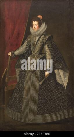 Porträt von Elisabeth von Frankreich (1602-1644), Königin Gemahlin von Spanien, 1630s. Gefunden in der Sammlung des Statens Museum for Kunst, Kopenhagen. Stockfoto