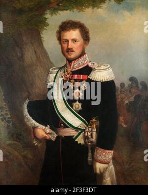 Porträt von Emil, Prinz von Hessen und vom Rhein (1790-1858), c. 1850. Private Sammlung. Stockfoto