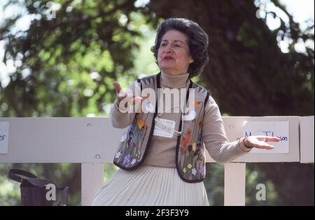 Austin, Texas, USA. März 2021, 16th. Retrospektive über das Leben der ehemaligen First Lady, LADY BIRD JOHNSON während ihrer Jahre in Texas nach dem Tod des ehemaligen Präsidenten Lyndon Baines Johnson am 22. Januar 1973. Dieses Foto zeigt Lady BIRD JOHNSON auf der LBJ Ranch im Oktober 1985. Quelle: Bob Daemmrich/ZUMA Wire/Alamy Live News Stockfoto