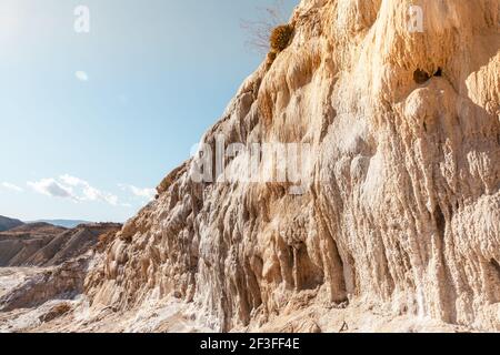 Las Salinas in der Wüste Tabernas Landschaft Almeria Spanien Stockfoto