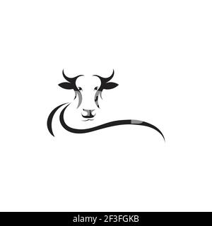 Kuh Logo Vorlage Vektor icon Abbildung design Stock Vektor