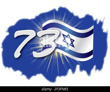 Israel 73 Unabhängigkeitstag Feier (Yom Ha'atzmaut) Stockfoto