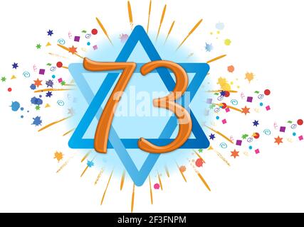 Israel 73 Unabhängigkeitstag Feier (Yom Ha'atzmaut) Stockfoto