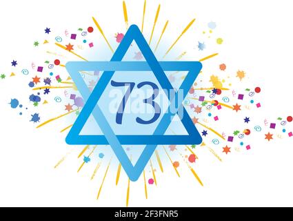 Israel 73 Unabhängigkeitstag Feier (Yom Ha'atzmaut) Stockfoto