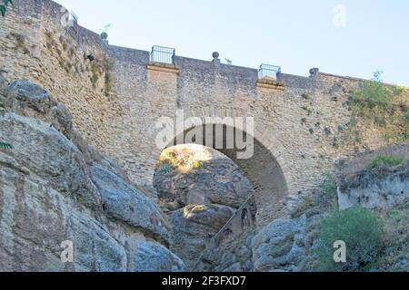 Puente viejo en Ronda, Malaga, Andalusien, Spanien Stockfoto