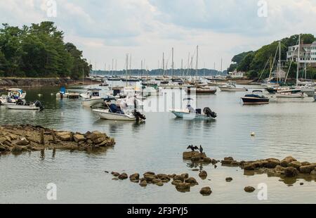 Kleine Küstenstädte in Cape Ann im Osten von Massachusetts. Wohlhabende Gemeinschaft. Northeastern Massachusetts ist die North Shore in der Nähe von Boston, Massachusetts. Stockfoto