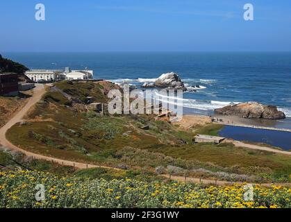 Sutro Baths, Cliff House und Seal Rocks, in San Francisco, Kalifornien Stockfoto