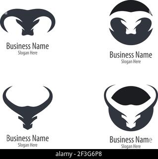 Bull Logo Vorlage Vektor Symbol Illustration Design Stock Vektor