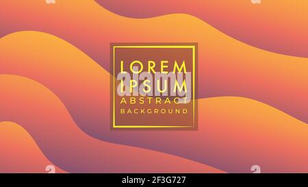 Design-Vorlage für abstrakten Wellenhintergrund. Wellenförmige flüssige Vektorgrafik. Erdton, orange bis braun Farbverlauf Flüssigkeit Stock Vektor
