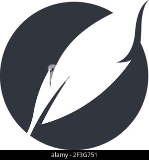 Feder Logo Vektor Symbol Illustration Design Stock Vektor