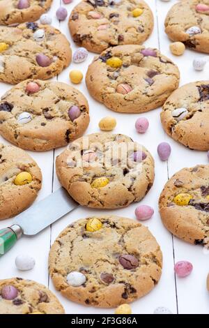 Hausgemachte Schokolade Mini-Eierplätzchen Stockfoto