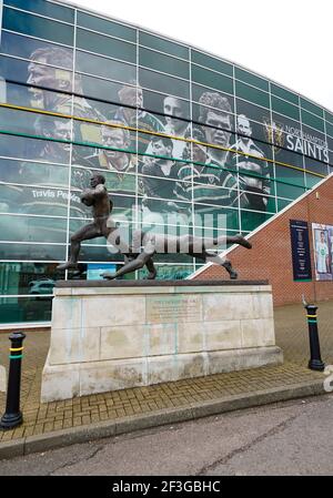 Allgemeine Ansicht des Frankin's Gardens Stadium vor dem Spiel während eines Gallagher Premiership Runde 13 Rugby Union Spiel, Samstag, 13. März 2021, in Stockfoto