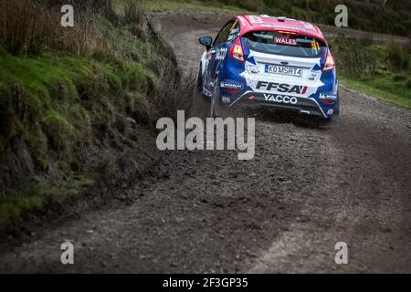 91 FRANCESCHI Jean-Baptiste (FRA), COURBON Romain (FRA), EQUIPE DE FRANCE FFSA, Ford Fiesta R2, Aktion während der WRC World Rally Car Championship 2018, Wales Rally Großbritannien vom 4. Bis 7. Oktober, in Deeside, Wales - Foto Thomas Fenetre / DPPI Stockfoto