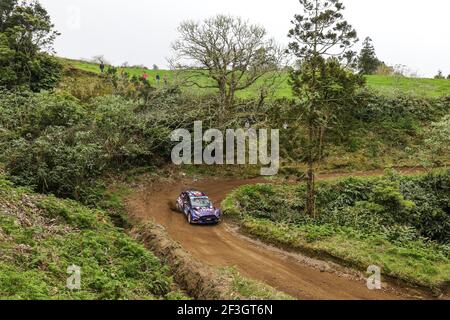 21 KASPERCZYK Tomasz (pol), SYTY Damian (pol), FORD FIESTA R5, Aktion während der Rallye-Europameisterschaft 2018 ERC Azoren Rallye, vom 22. Bis 24. März, in Ponta Delgada Portugal - Foto Jorge Cunha / DPPI Stockfoto