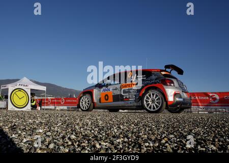 BENGUE Alex und CHAUFFRAD, CITROEN C3, CITROEN INSGESAMT während der WRC World Rally Car Championship 2018, Tour de Corse Rallye vom 5. Bis 8. April in Ajaccio, Frankreich - Foto DPPI Stockfoto