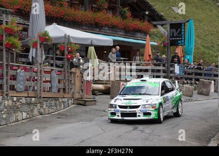 78 MARTY Julien, BEAULIEU Noélise, (FRA) MINERVA ÖL von GB,COM, Mitsubishi Lancer Evo IX, Aktion, während der französischen Rallye-Meisterschaft 2018, Rallye du Mont-Blanc vom 6. Bis 8. september in Morzine, Frankreich - Foto Gregory Lenormand / DPPI Stockfoto