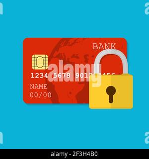 sichere Kreditkarte Stock Vektor