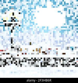 Weihnachten Winter Stadtbild Stock Vektor