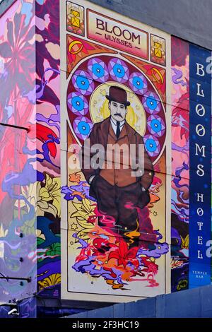 Republik Irland; Dublin, das touristische Viertel Temple Bar, das Blooms Hotel, das nach dem Helden von James Joyces Odysseus benannt ist Stockfoto