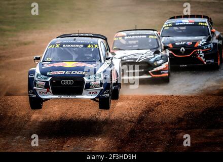 13 BAKKERUD Andreas (NOR) EKS Audi Sport Audi S1, Aktion, während der 2018 FIA World RX of USA vom 29. Bis 30. September in Austin - Foto Paulo Maria / DPPI Stockfoto