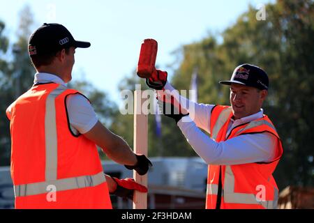 BAKKERUD Andreas (NOR) EKS Audi Sport Audi S1, Portrait, EKSTROM Mattias (SWE) EKS Audi Sport Audi S1, Portrait, während der FIA World RX of Germany 2018 in Estering vom 13. Bis 14. oktober - Foto Paulo Maria / DPPI Stockfoto