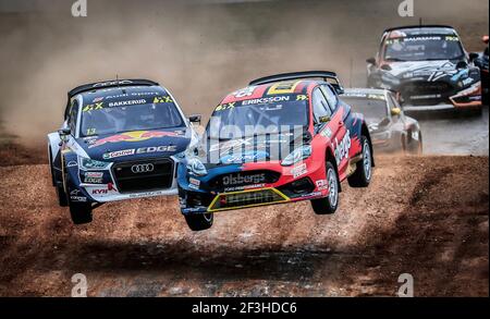 13 BAKKERUD Andreas (NOR) EKS Audi Sport Audi S1, Action, 96 ERIKSSON Kevin (SWE) Olsbergs MSE Ford Fiesta, Action, während der FIA World RX of USA 29 vom 30. Bis 2018. September in Austin - Foto Paulo Maria / DPPI Stockfoto