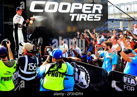 BAKKERUD Andreas (NOR) EKS Audi Sport Audi S1, Portrait, Podium Ambiente, während der 2018 FIA World RX of USA vom 29. Bis 30. September in Austin - Foto Paulo Maria / DPPI Stockfoto