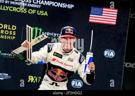 BAKKERUD Andreas (NOR) EKS Audi Sport Audi S1, Portrait, Podium Ambiente, während der 2018 FIA World RX of USA vom 29. Bis 30. September in Austin - Foto Paulo Maria / DPPI Stockfoto