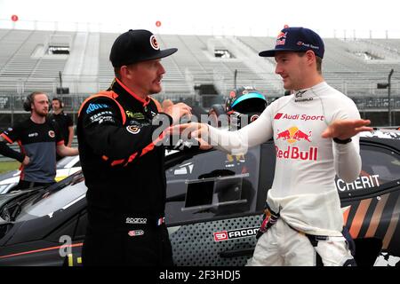 BAKKERUD Andreas (NOR) EKS Audi Sport Audi S1, Portrait, CHICHERIT Guerlain (FRA) GC Kompetition Renault Megane RS, Portrait, während der 2018 FIA World RX of USA vom 29. Bis 30. September in Austin - Foto Paulo Maria / DPPI Stockfoto