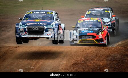 13 BAKKERUD Andreas (NOR) EKS Audi Sport Audi S1, Aktion, während der 2018 FIA World RX of USA vom 29. Bis 30. September in Austin - Foto Paulo Maria / DPPI Stockfoto